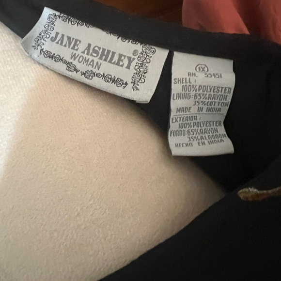 Jane Ashley Black and Orange Maxi Pencil Dress Size 5X - Picture 4 of 4